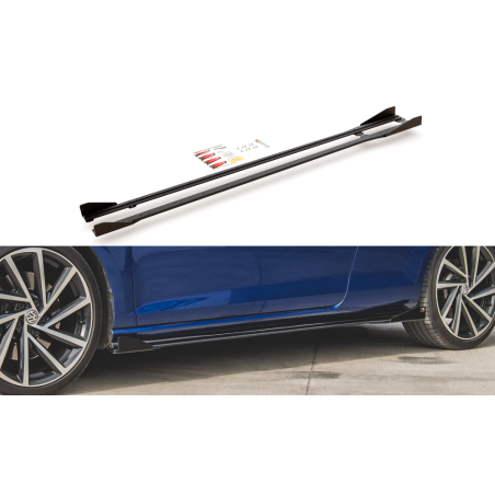 Maxton Design-Sports Durabilité Rajouts Des Bas De Caisse + Flaps VW Golf 7 R / R-Line Facelift 