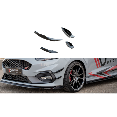 Maxton Design-Ailes de pare-chocs avant (Canards) V.2 Ford Fiesta Mk8 ST / ST-Line 