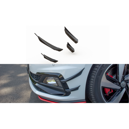 Maxton Design-Ailes de pare-chocs avant (Canards) VW Polo GTI Mk 6 