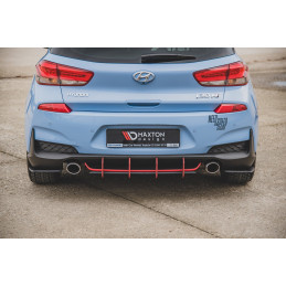 Maxton Design-Sport Durabilité Central Diffuseur Arriere V.2 Hyundai I30 N Mk3 Hatchback 