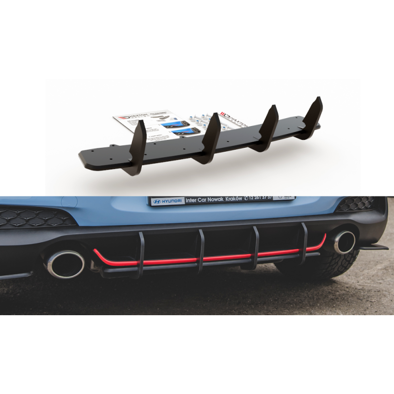 Maxton Design-Sport Durabilité Central Diffuseur Arriere V.1 Hyundai I30 N Mk3 Hatchback Maxton Design-Sport Durabilité Central Diffuseur Arriere V.1 Hyundai I30 N Mk3 Hatchback