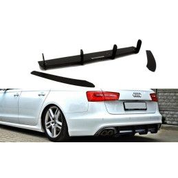 Maxton Design-Diffuseur Arriere & Lame Du Pare-Chocs Arriere Audi A6 S-Line C7 (d'échappement 1x2) 