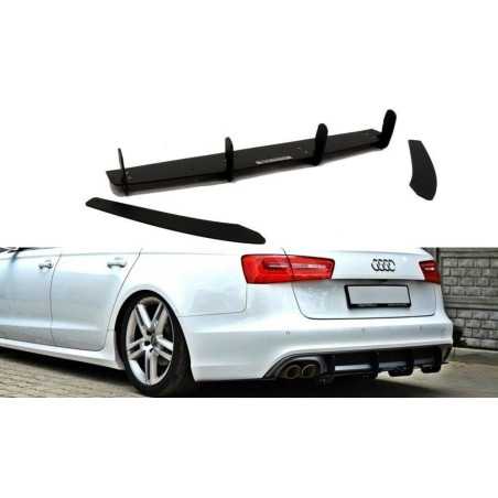 Maxton Design-Diffuseur Arriere & Lame Du Pare-Chocs Arriere Audi A6 S-Line C7 (d'échappement 1x2) 