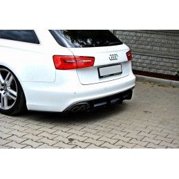 Maxton Design-Diffuseur Arriere & Lame Du Pare-Chocs Arriere Audi A6 S-Line C7 (d'échappement 1x2) 