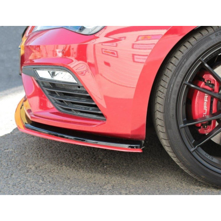 Maxton Design-Lame Du Pare-Chocs Avant V.3 Seat Leon Cupra / FR Mk3 FL 
