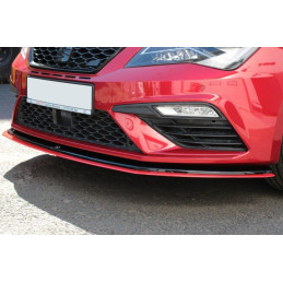 Maxton Design-Lame Du Pare-Chocs Avant V.3 Seat Leon Cupra / FR Mk3 FL 