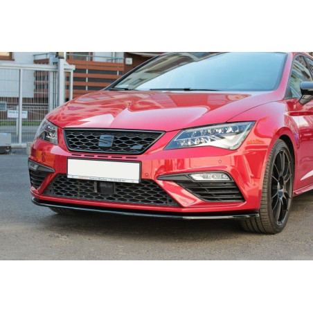 Maxton Design-Lame Du Pare-Chocs Avant V.1 Seat Leon Cupra / FR Mk3 FL 