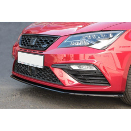 Maxton Design-Lame Du Pare-Chocs Avant V.1 Seat Leon Cupra / FR Mk3 FL 