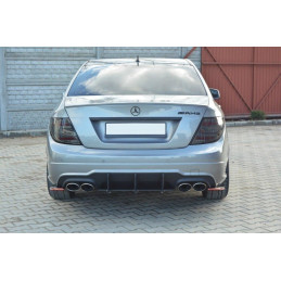 Maxton Design-MERCEDES C W204 AMG-LINE (Facelift) DIFFUSEUR ARRIERE & LAME DU PARE CHOCS ARRIERE 