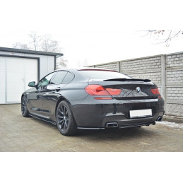 Maxton Design-CENTRAL ARRIÈRE SPLITTER BMW 6 Gran Coupé MPACK (avec une barre verticale) 