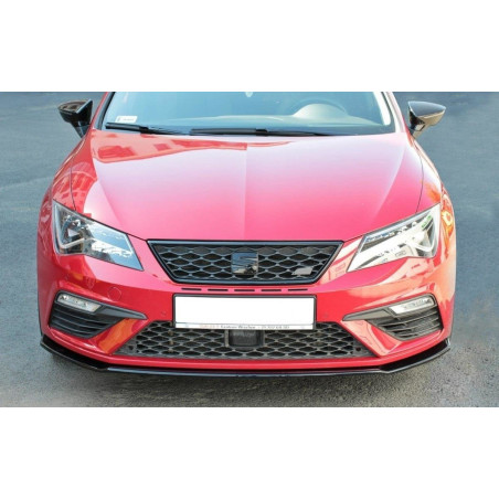 Maxton Design-Lame Du Pare-Chocs Avant V.2 Seat Leon Cupra / FR Mk3 FL 
