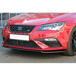 Maxton Design-Lame Du Pare-Chocs Avant V.2 Seat Leon Cupra / FR Mk3 FL 