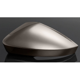 Maxton Design-Mirror Shell Covers Skoda Superb Mk3 / Mk3 FL [Dark Chrome Brushed] 