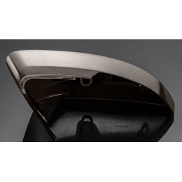 Maxton Design-Mirror Shell Covers Skoda Superb Mk3 / Mk3 FL [Dark Chrome Brushed] 