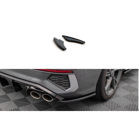 Maxton Design-Lames De Pare-Chocs Arrière Latérales V.2 Audi S3 Sedan 8Y 