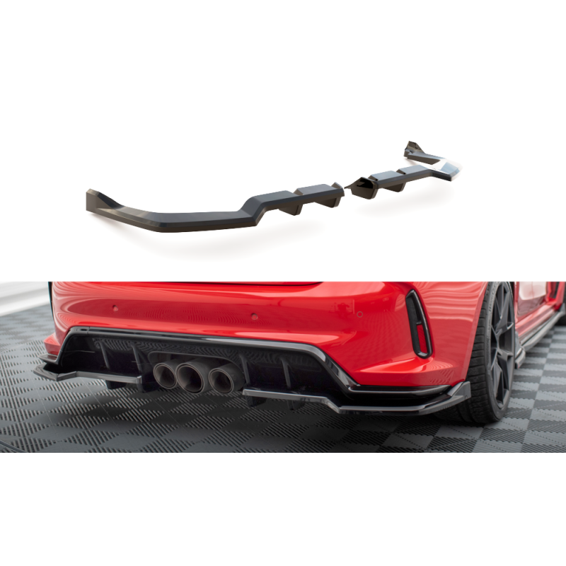 Maxton Design-Central Arriere Splitter (avec une barre verticale) V.2 Honda Civic Type-R Mk 11 Maxton Design-Central Arriere Splitter (avec une barre verticale) V.2 Honda Civic Type-R Mk 11