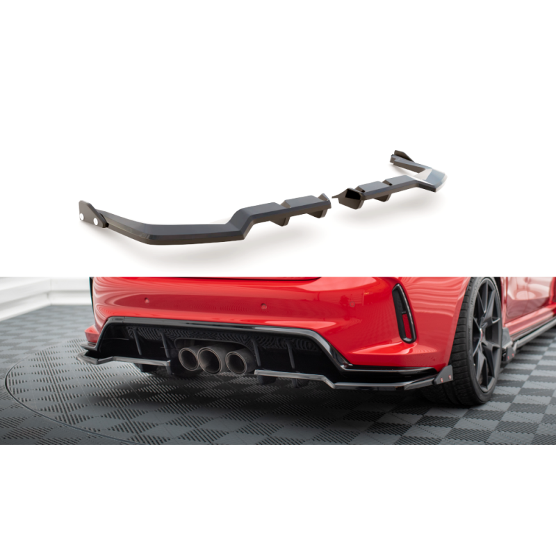 Maxton Design-Central Arriere Splitter (avec une barre verticale) V.1 + Flaps Honda Civic Type-R Mk 11 Maxton Design-Central Arriere Splitter (avec une barre verticale) V.1 + Flaps Honda Civic Type-R Mk 11