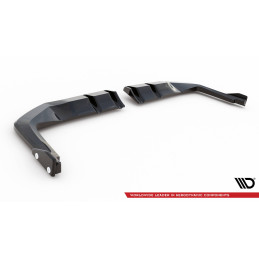 Maxton Design-Central Arriere Splitter (avec une barre verticale) V.1 + Flaps Honda Civic Type-R Mk 11 