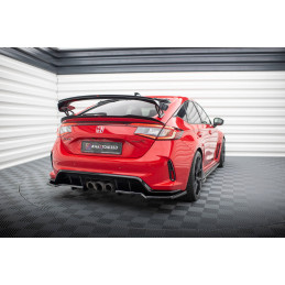 Maxton Design-Central Arriere Splitter (avec une barre verticale) V.1 Honda Civic Type-R Mk 11 