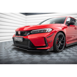 Maxton Design-Lame Du Pare-Chocs Avant V.1 + Flaps Honda Civic Type-R Mk 11 
