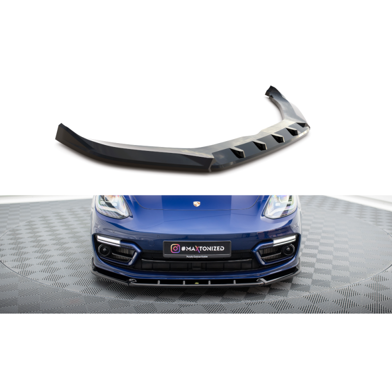 Maxton Design-Lame Du Pare-Chocs Avant V.2 Porsche Panamera E-Hybrid 971 Facelift 