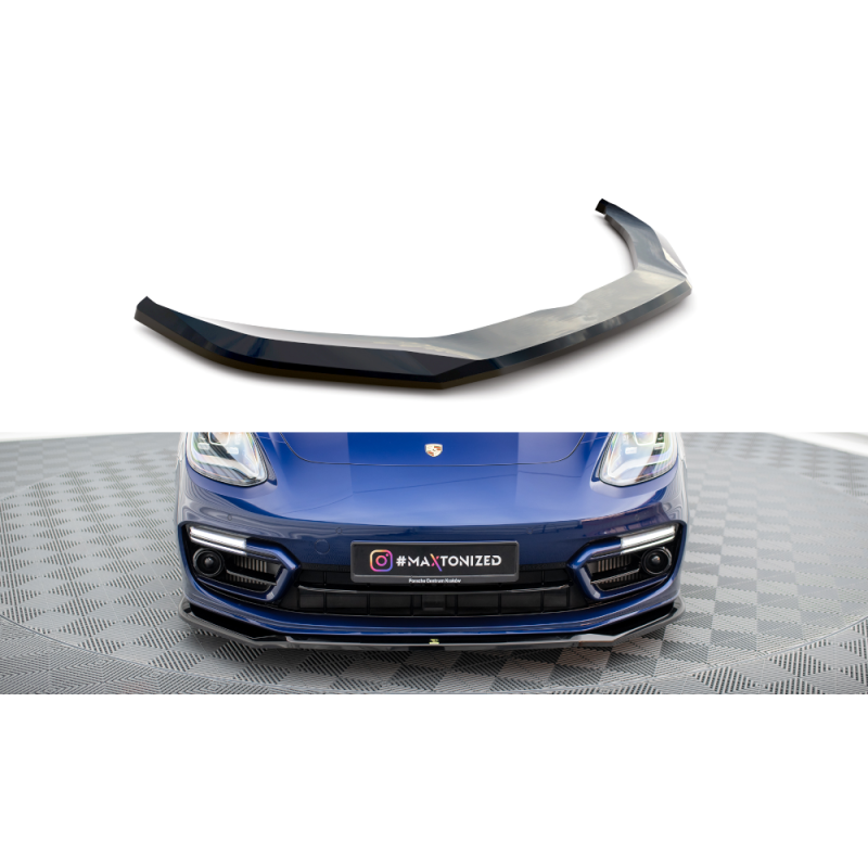 Maxton Design-Lame Du Pare-Chocs Avant V.1 Porsche Panamera E-Hybrid 971 Facelift 