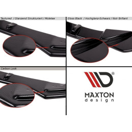 Maxton Design-Central Arriere Splitter (avec une barre verticale) BMW X3 M-Pack G01 Facelift 