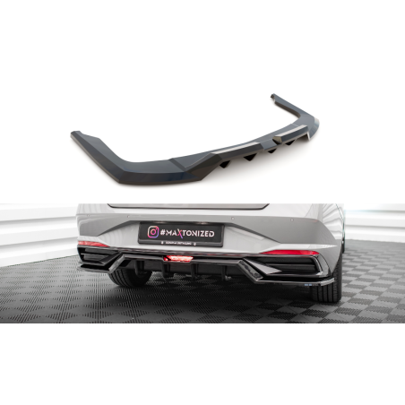 Maxton Design-Central Arriere Splitter (avec une barre verticale) Hyundai Elantra Mk7 