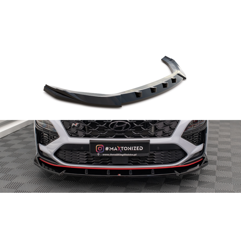 Maxton Design-Lame Du Pare-Chocs Avant V.2 Hyundai Kona N Mk1 