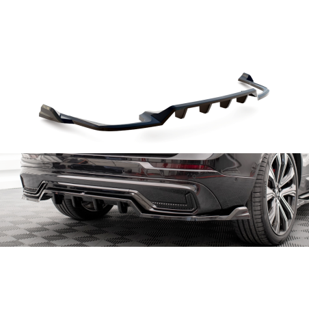 Maxton Design-Central Arriere Splitter (avec une barre verticale) Volvo XC60 R-Design Mk2 Facelift 