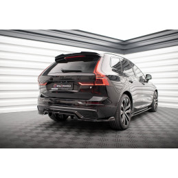 Maxton Design-Central Arriere Splitter (avec une barre verticale) Volvo XC60 R-Design Mk2 Facelift 