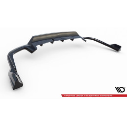 Maxton Design-Central Arriere Splitter (avec une barre verticale) Volvo XC60 R-Design Mk2 Facelift 