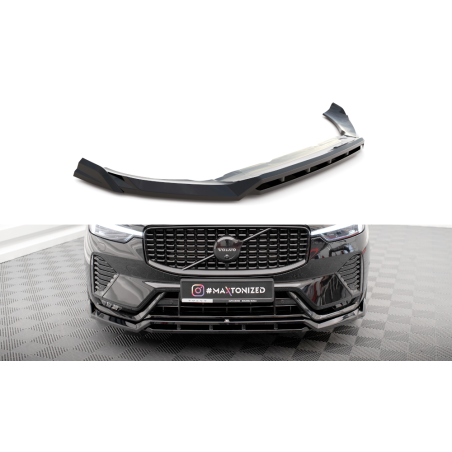Maxton Design-Lame Du Pare-Chocs Avant Volvo XC60 R-Design Mk2 Facelift 