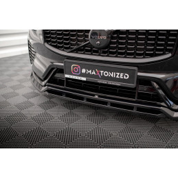 Maxton Design-Lame Du Pare-Chocs Avant Volvo XC60 R-Design Mk2 Facelift 