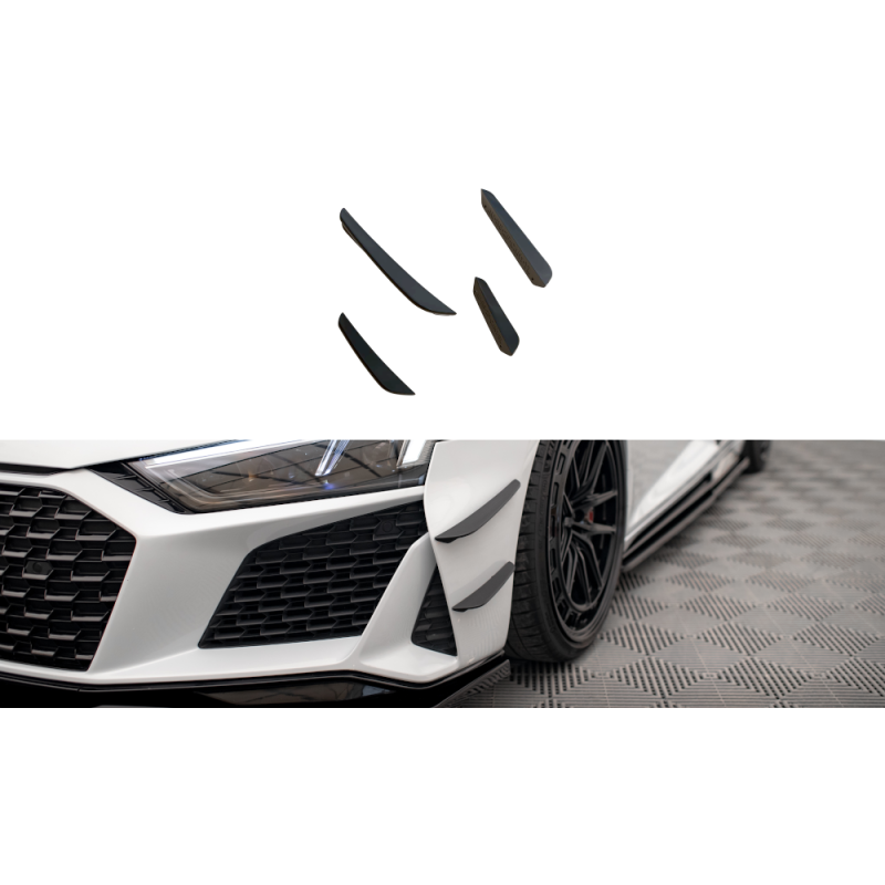 Maxton Design-Ailes de pare-chocs avant (Canards) Audi R8 Mk2 Facelift 