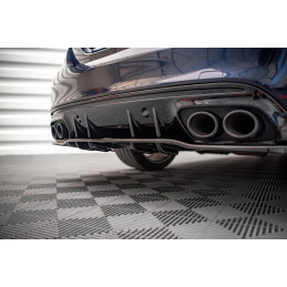 Maxton Design-Central Arriere Splitter (avec une barre verticale) Mercedes-AMG C 43 Sedan W205 Facelift 