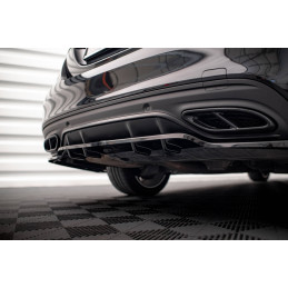 Maxton Design-Central Arriere Splitter (avec une barre verticale) Mercedes-Benz C AMG-Line W205 Facelift 