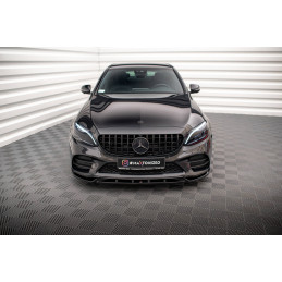 Maxton Design-Lame Du Pare-Chocs Avant V.2 Mercedes-Benz C AMG Line Sedan / Coupe W205 / C205 Facelift 