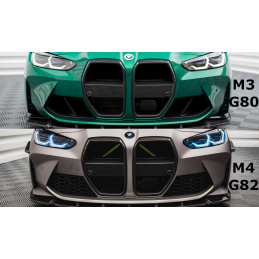 Maxton Design-Fibre de Carbone Avant Grill + License Plate Holder Base BMW M4 G82 / M3 G80 