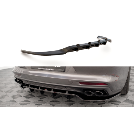 Maxton Design-Central Arriere Splitter (avec une barre verticale) Porsche Panamera E-Hybrid 971 