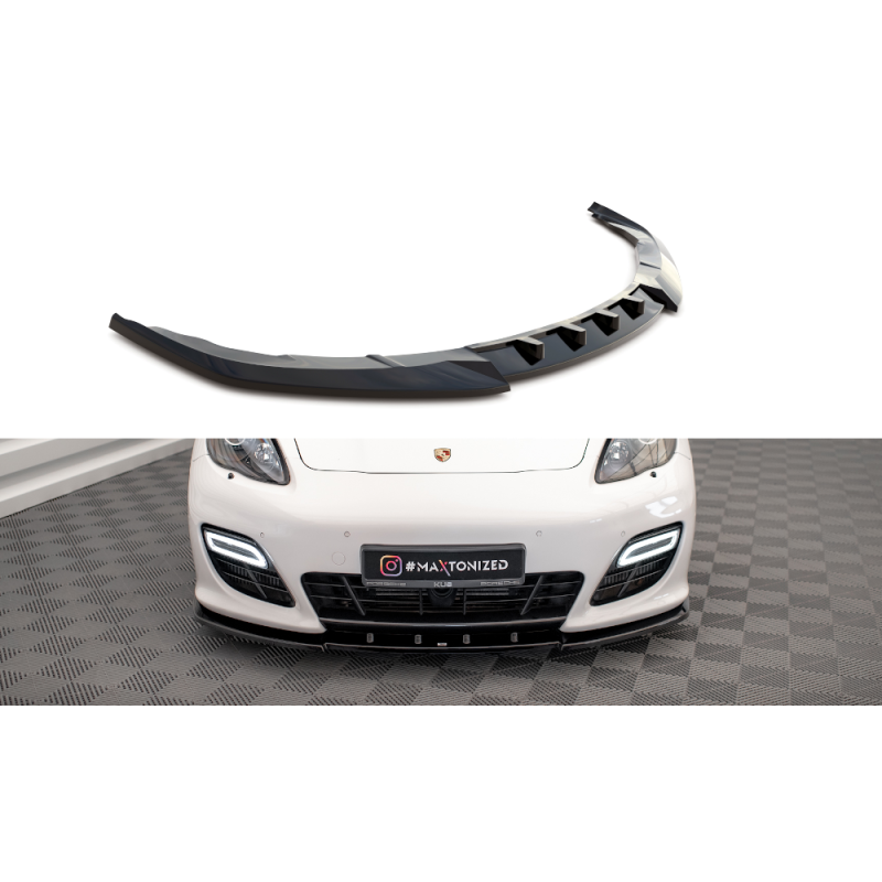 Maxton Design-Lame Du Pare-Chocs Avant V.1 Porsche Panamera Turbo Sport Design Package 970 