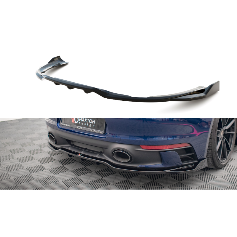 Maxton Design-Central Arriere Splitter (avec une barre verticale) V.2 Porsche 911 Carrera Aero 992 