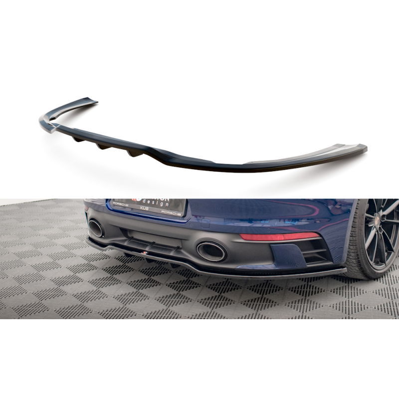 Maxton Design-Central Arriere Splitter (avec une barre verticale) V.1 Porsche 911 Carrera Aero 992 