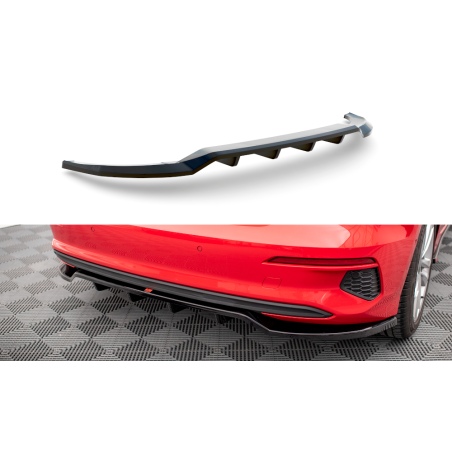 Maxton Design-Central Arriere Splitter (avec une barre verticale) Audi A3 Sportback 8Y 