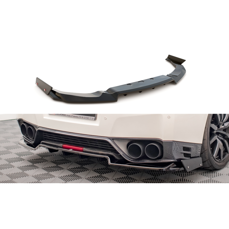Maxton Design-Central Arriere Splitter + Flaps Nissan GTR R35 Facelift Maxton Design-Central Arriere Splitter + Flaps Nissan GTR R35 Facelift