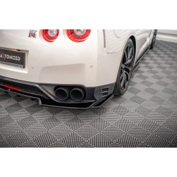 Maxton Design-Central Arriere Splitter (avec une barre verticale) Nissan GTR R35 Facelift 
