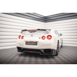 Maxton Design-Central Arriere Splitter (avec une barre verticale) Nissan GTR R35 Facelift 