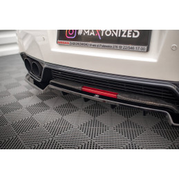 Maxton Design-Central Arriere Splitter (avec une barre verticale) Nissan GTR R35 Facelift 