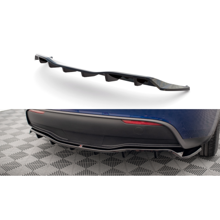 Maxton Design-Central Arriere Splitter (avec une barre verticale) Tesla Model Y 