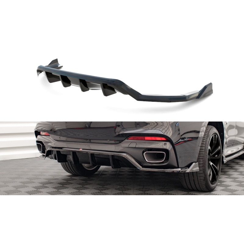 Maxton Design-Central Arriere Splitter (avec une barre verticale) BMW X6 M-Pack F16 Maxton Design-Central Arriere Splitter (avec une barre verticale) BMW X6 M-Pack F16